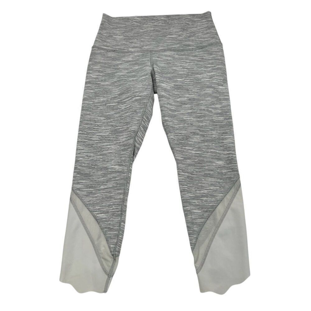 Lululemon Wunder Under Crop II Roll Down Mesh 23" Inseam in Wee Ae From Space Si